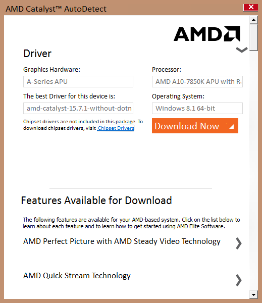 AMD ドライバー自動検出ツール