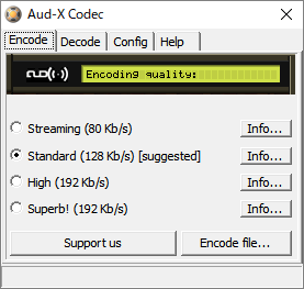 Aud-X surround codec