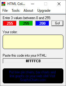 HTML Color Chooser