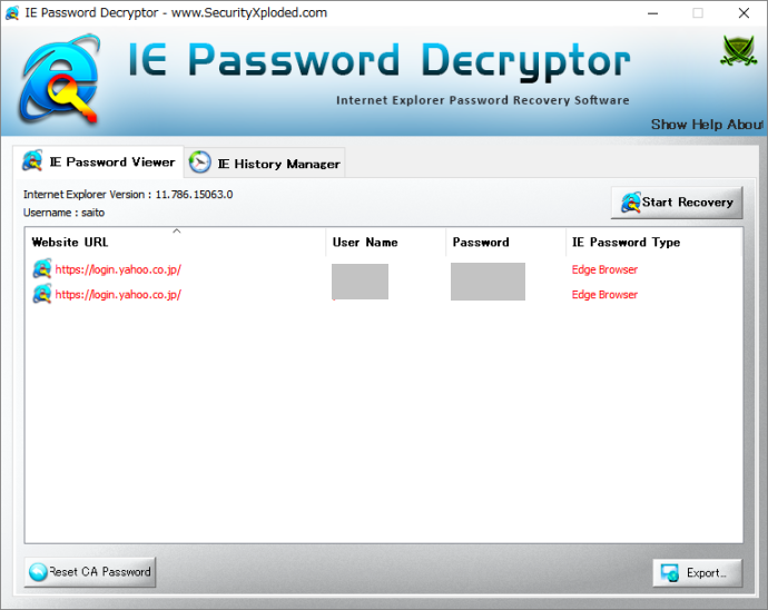 IE Password Decryptor