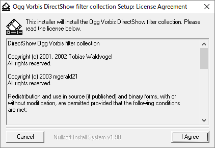 Ogg DirectShow Filters