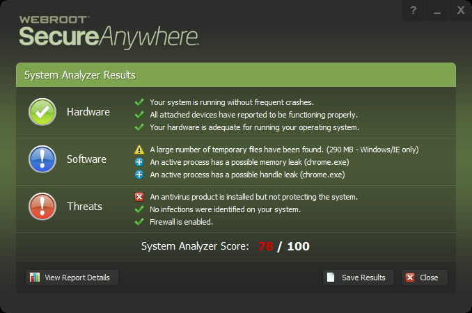 Webroot System Analyzer (Secure Anywhere)