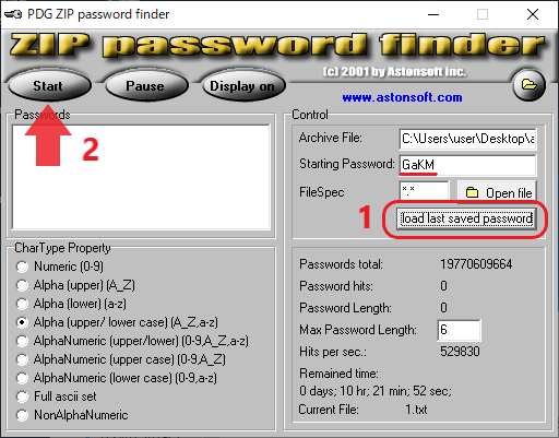 ZIP Password Finder