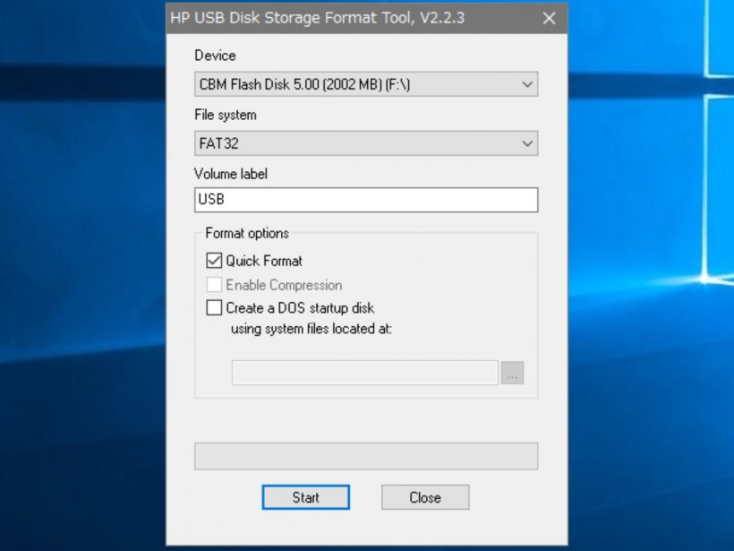 hp usb format tool mac