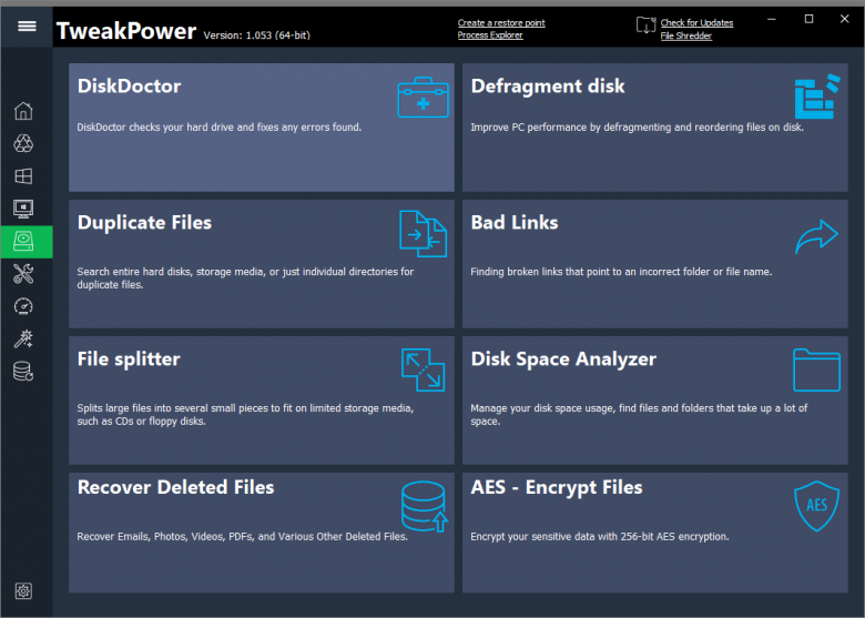 download the new for windows TweakPower 2.041