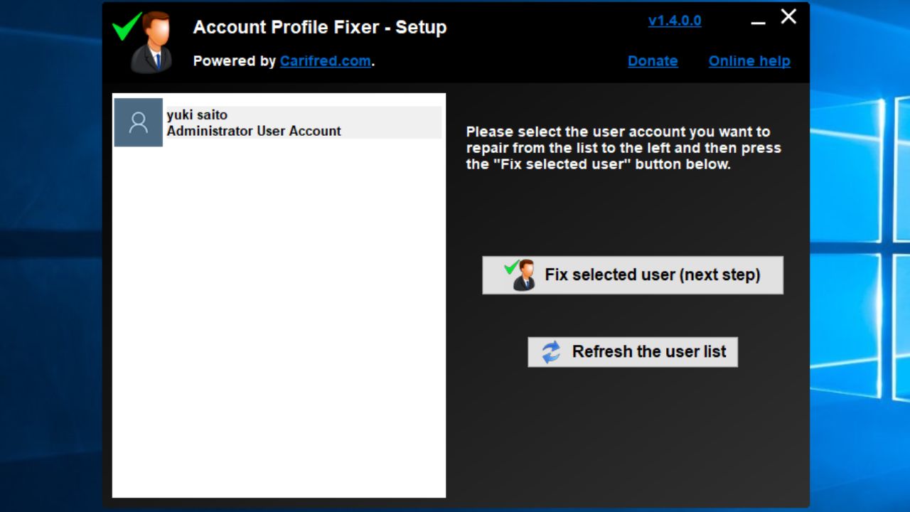 Account Profile Fixer