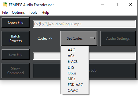 FFMPEG Audio Encoder