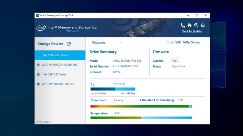 Intel memory and storage tool что это