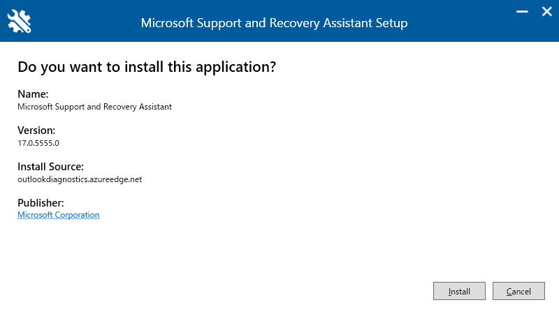 Microsoft サポート/回復アシスタント