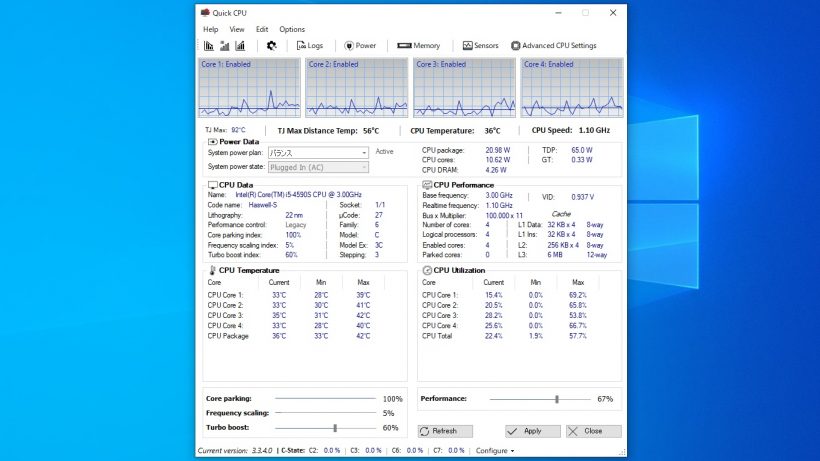 Quick CPU 4.6.0 for windows download free