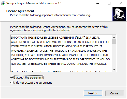 Logon Message Editor