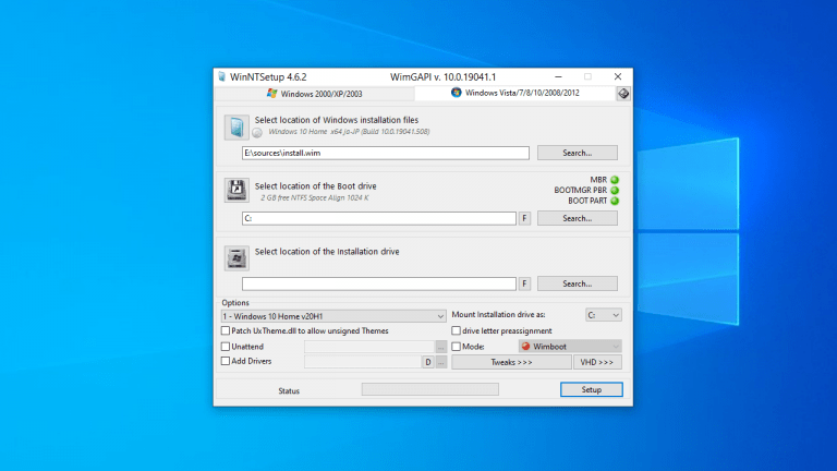 WinNTSetup 5.3.3 for mac instal free