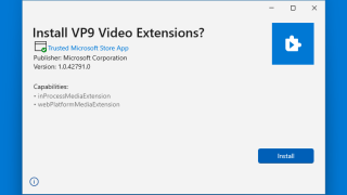 VP9 ビデオ拡張機能