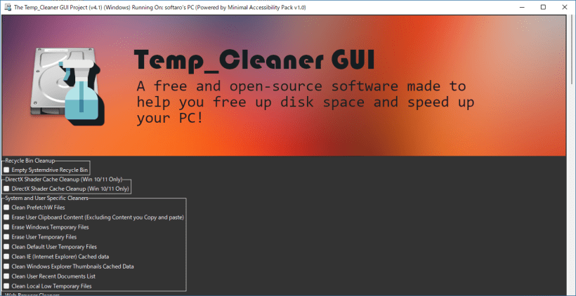 Temp_Cleaner GUI