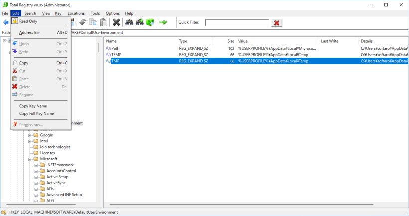 Total Registry 0.9.7.5 instal the new
