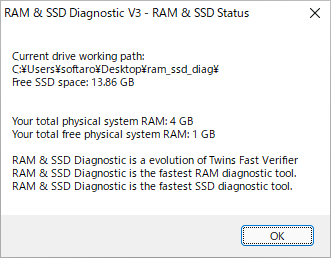 RAM & SSD Diagnostic