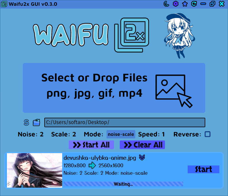 Waifu2x GUI
