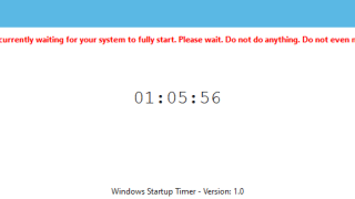 Windows Startup Timer
