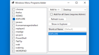 Windows Menu Programs Adder