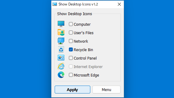 Show Desktop Icons