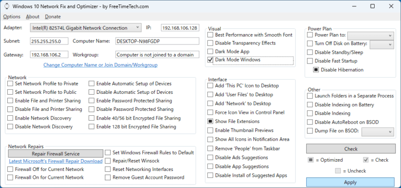 Windows 10 Network Fix and Optimizer