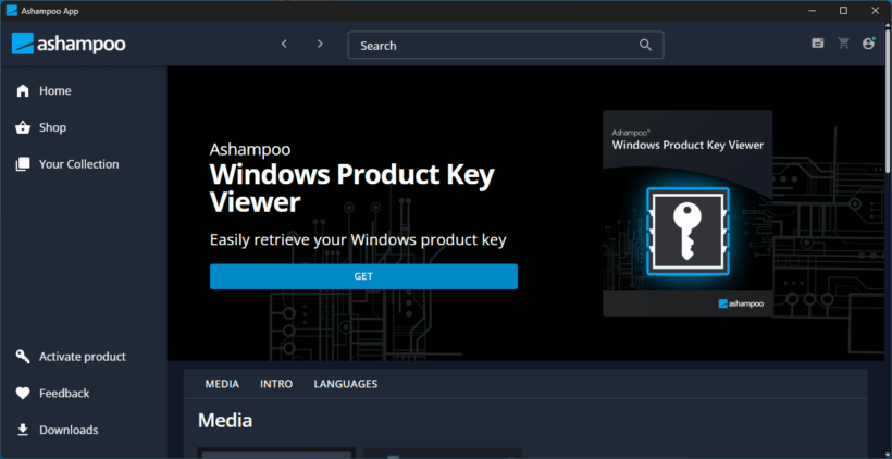 Ashampoo Windows Product Key Viewer